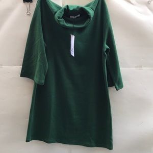 Zara Trafaluc S/S18 M Green Turtle Neck Midi Dress
